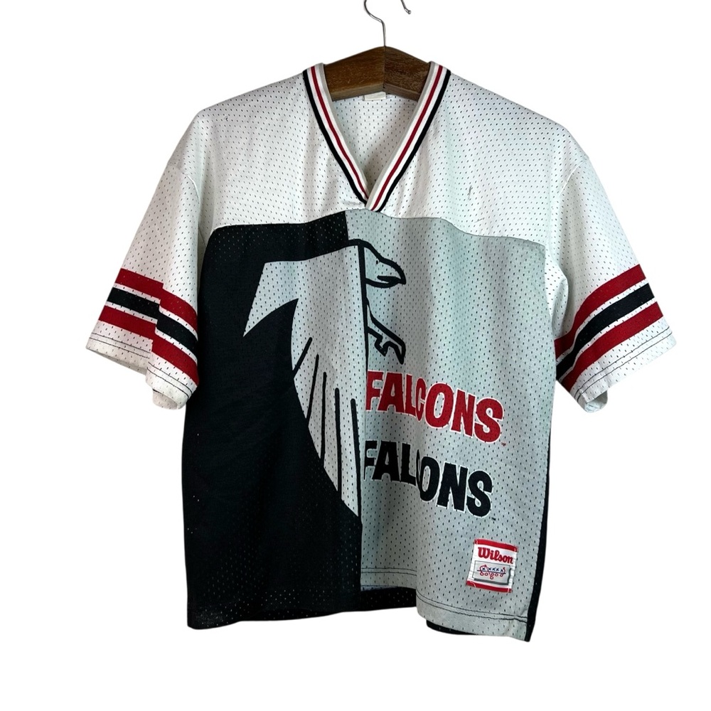 Vintage Atlanta Falcons Wilson Mesh All Over Print NFL Jersey 80s 90s Size L USA